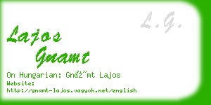 lajos gnamt business card